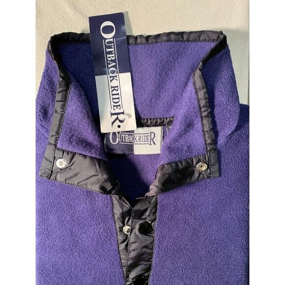 NWT Outback Rider Henley Outer Shell synth Fleece MEN'S LARGE Navy New w/Tags - Picture 2 of 6